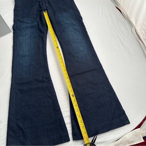 Adriano Goldschmied Goldie patch pocket bell bottom dark rinse blue jeans - Picture 10 of 10